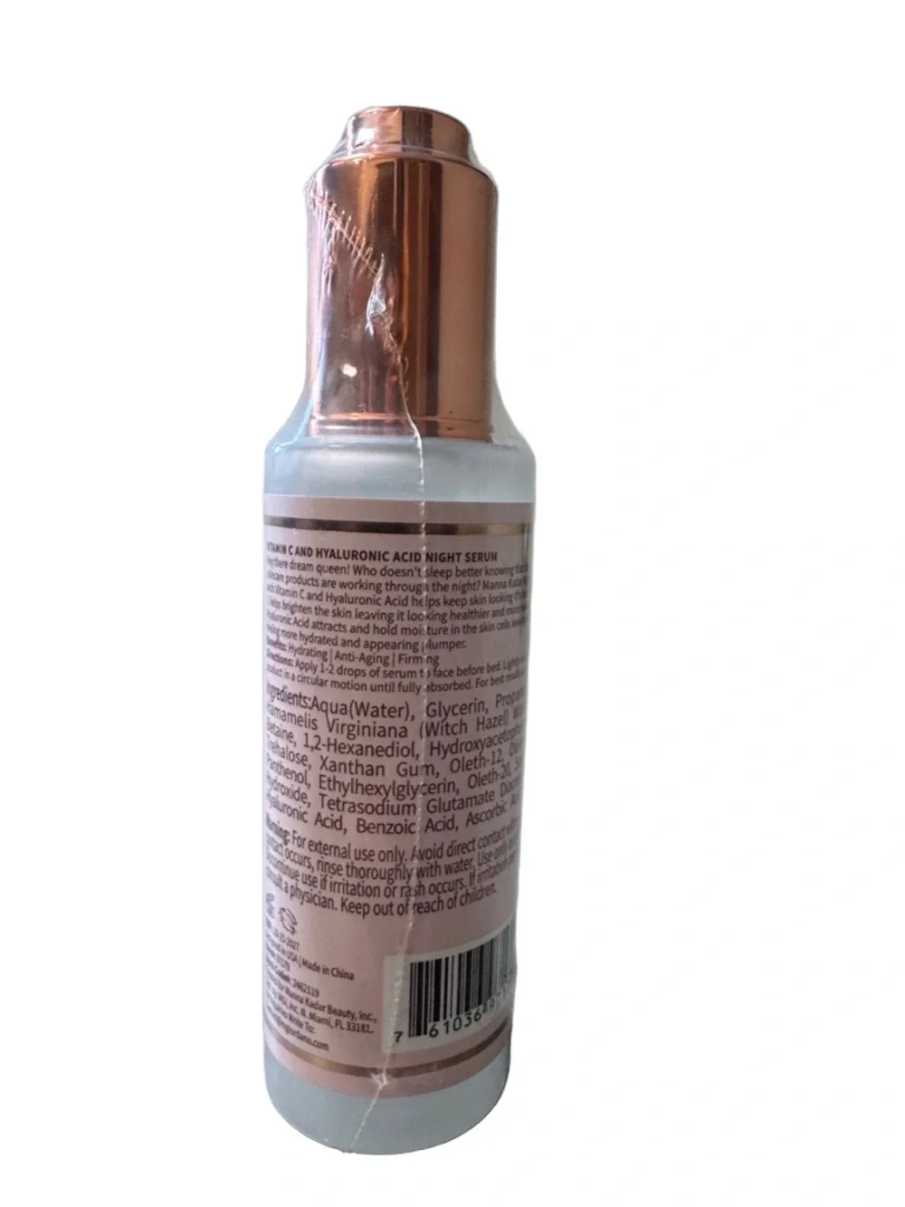 Manna Kadar Vitamin C Night Serum with Hyaluronic Asid NEW